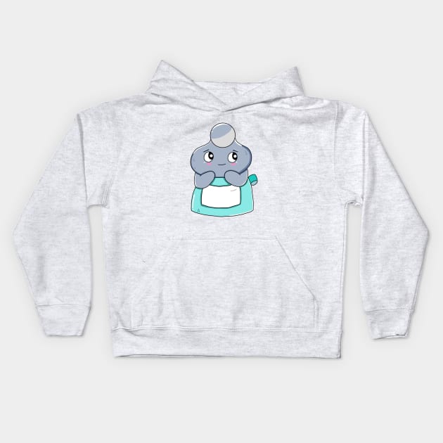 Light Blue Pebble Kids Hoodie by garciajey